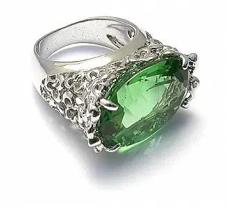 Green hot sale obsidian ring