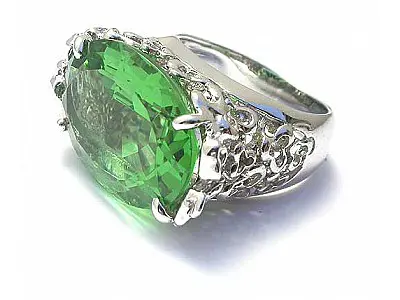Green Obsidian Ring
