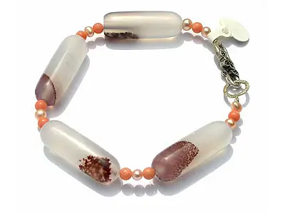 Purple Chalcedony (agate) Bracelet