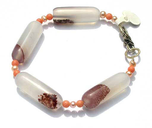 Purple Chalcedony (agate) Bracelet