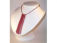 Mandarin Garnet Brush Necklace