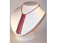 Mandarin Garnet Brush Necklace