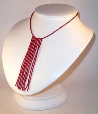 Mandarin Garnet Brush Necklace