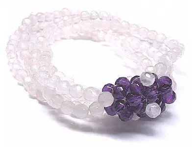 Rose Quartz Bracelet 4mm Amethyst 4mm