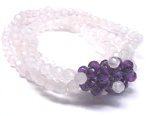 Rose Quartz Bracelet 4mm Amethyst 4mm