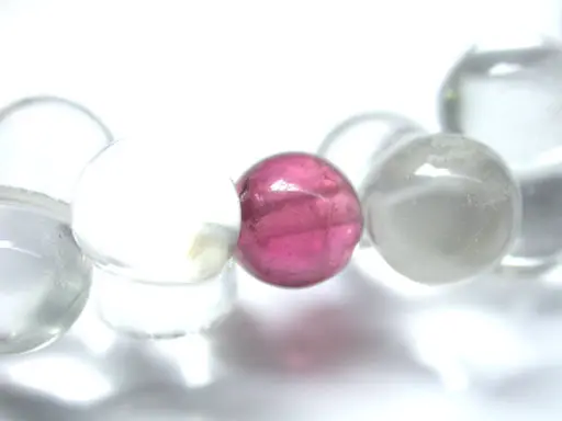 Clear Quartz Bracelet ~ 6 mm Tourmaline