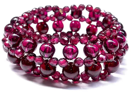 Garnet Bracelet 7mm 3mm