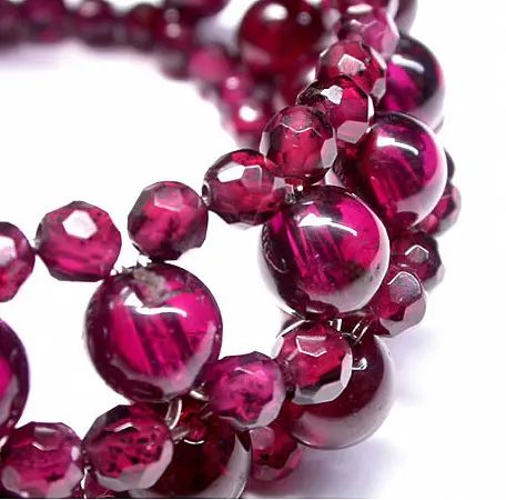 Garnet Bracelet 7mm 3mm