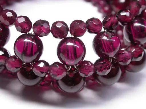 Garnet Bracelet 7mm 3mm