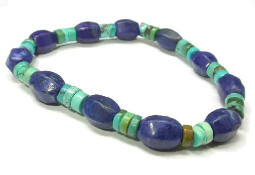 Lapis and Turquoise Bead Bracelet