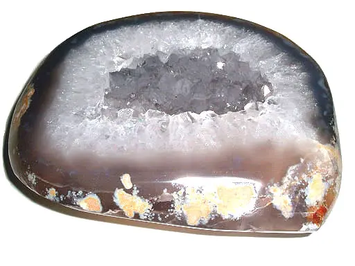 Big Cut Based Polished Crystal Geode