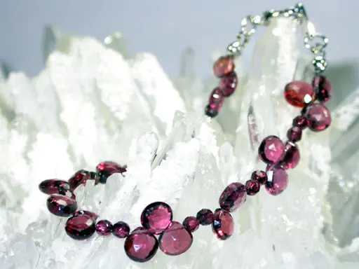 Garnet Fine Faceted Bracelet