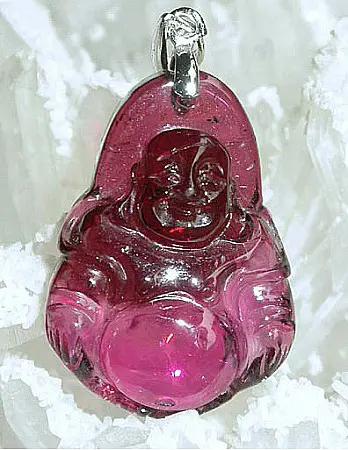 Tourmaline Buddha Pendant