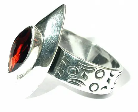 Garnet Silver Ring