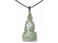 Prehnite Pendant in 18 Carat White Gold