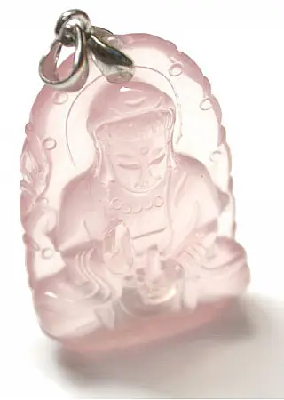Rose Quartz Buddha Pendant
