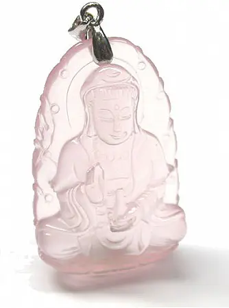 Rose Quartz Buddha Pendant