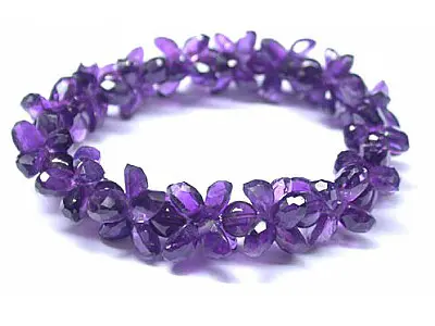 花形紫水晶手鍊