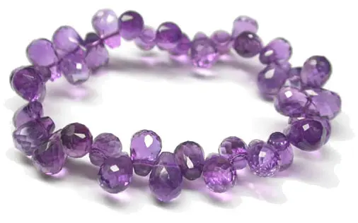 Amethyst Supreme Faceted Raindrop Bracelet