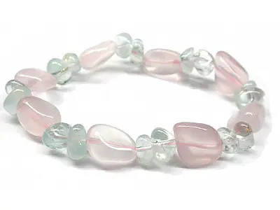 Rose Quartz and Topaz Bracelet