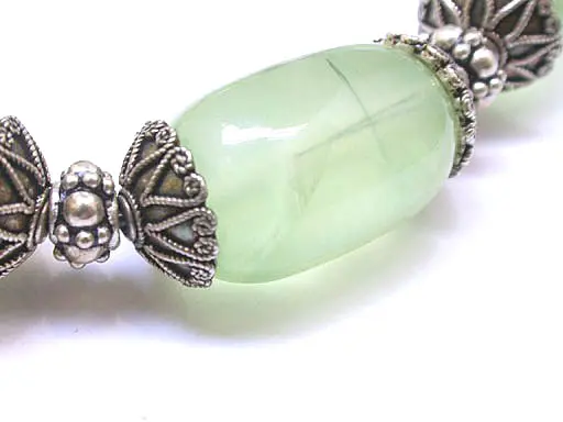 Prehnite in Silver Bracelet