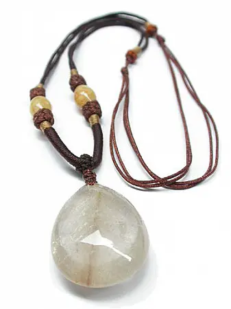 Rutilated Quartz Pendant Necklace