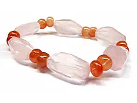 Rose Quartz and Rutile Beads Bracelet