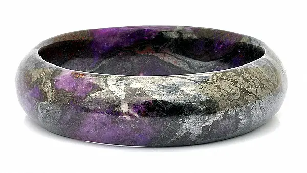 Natural Sugilite Gemstone Bangle Bracelet