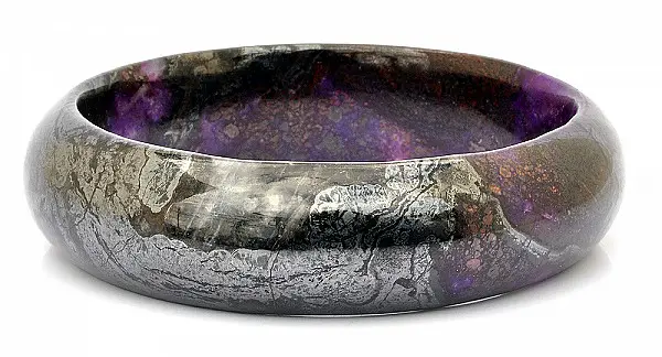 Natural Sugilite Gemstone Bangle Bracelet