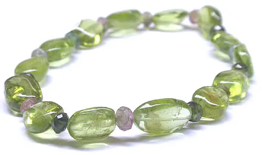 Peridot with Tourmaline Beads Bracelet