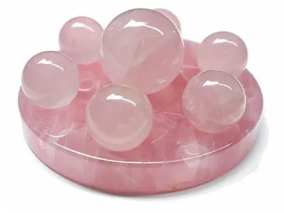 Rose Quartz Spheres Star of David