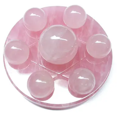 Rose Quartz Spheres Star of David