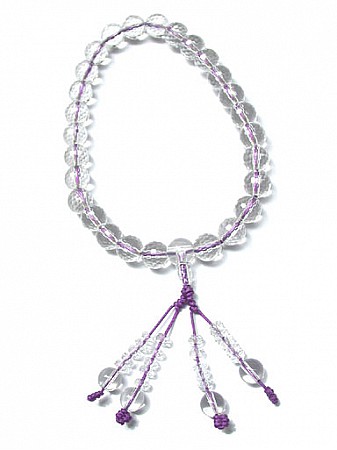 Clear Quartz Faceted Beads Chant Bracelet