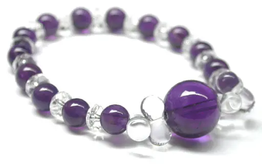 Amethyst and Clear Quartz Bracelet