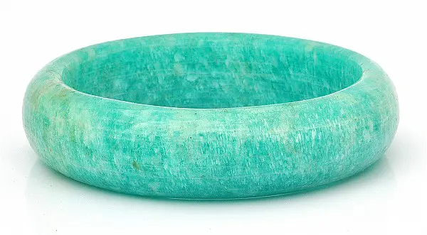 Genuine Amazonite Bangle Bracelet