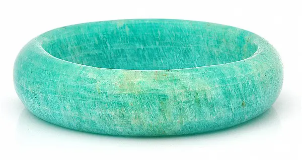 Genuine Amazonite Bangle Bracelet