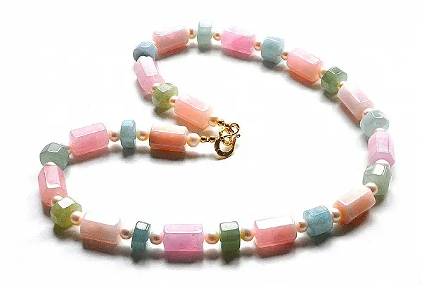 Brilliant Beryl Aquamarine Morganite Necklace