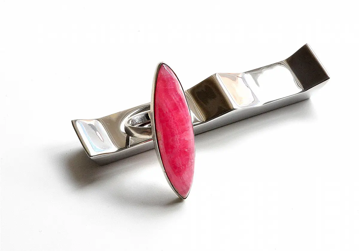 Rhodochrosite 925 Sterling silver Ring