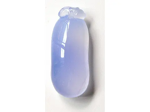 Natural blue chalcedony pendant