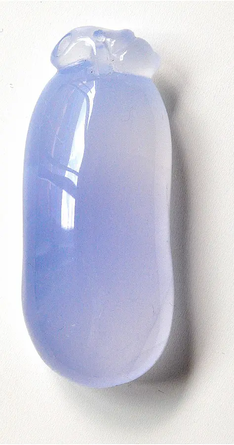 Natural blue chalcedony pendant