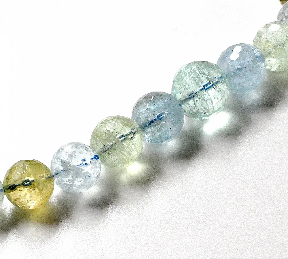 Genuine Aquamarine AAA grade faceted necklace