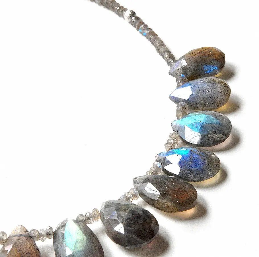 Labradorite faceted briollette Necklace