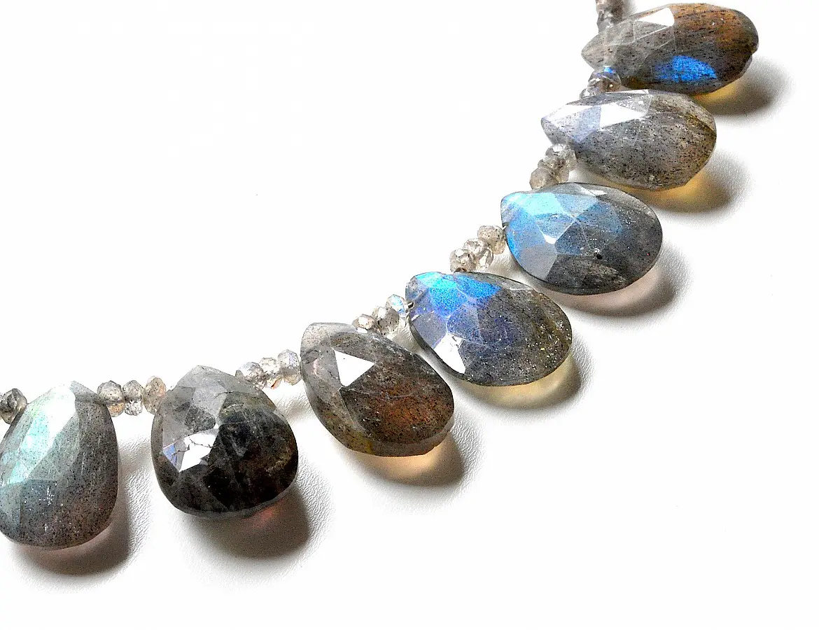 Labradorite faceted briollette Necklace