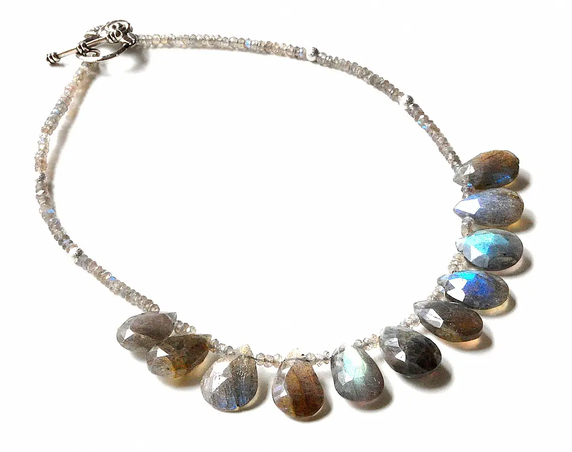 Labradorite faceted briollette Necklace