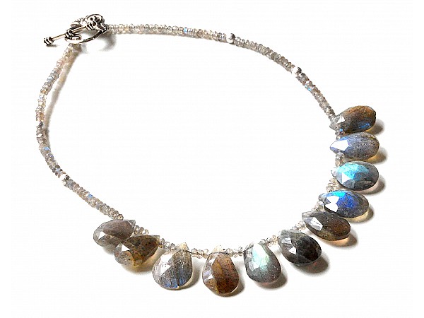 Labradorite faceted briollette Necklace