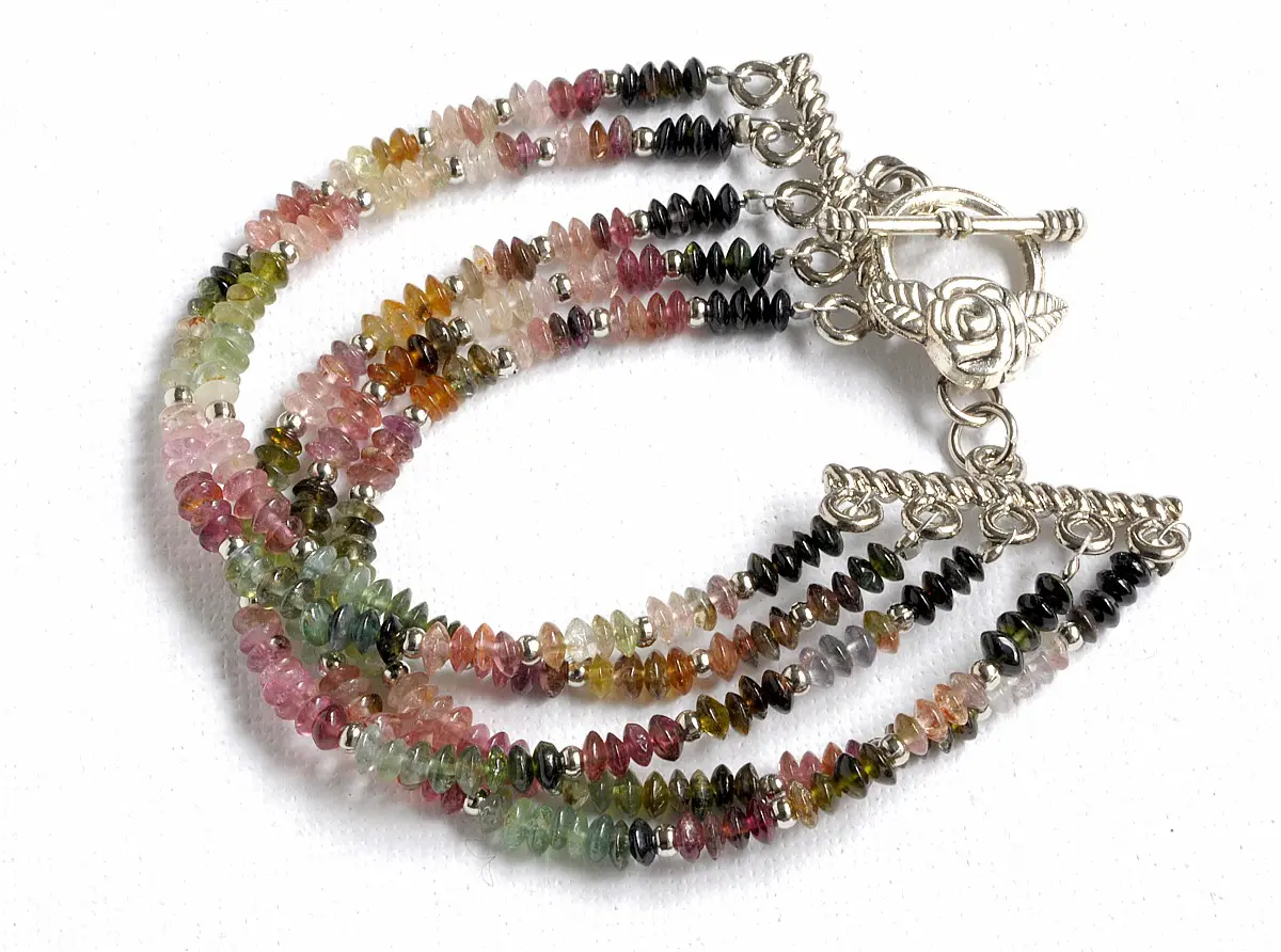 Tourmaline five Strands Bracelet