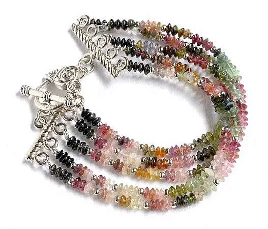 Tourmaline five Strands Bracelet