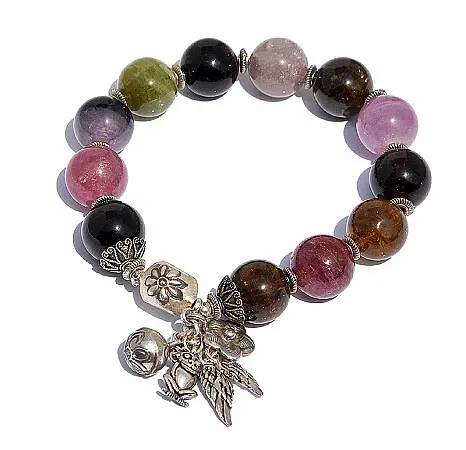 Tourmaline with Sterling Silver Bracelet