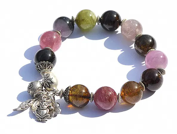 Tourmaline with Sterling Silver Bracelet