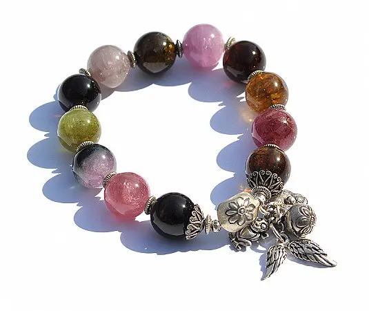 Tourmaline with Sterling Silver Bracelet